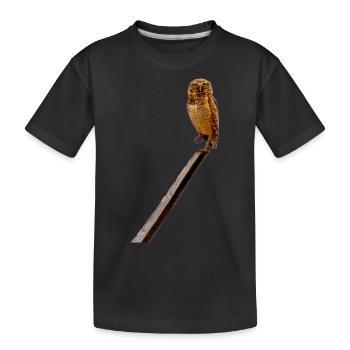 c'est chouette un hibou - T-shirt bio Premium Enfant - noir - Devant