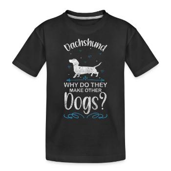 Dachshund, Dog, Hunter, Hunting Dog - Kids' Premium Organic T-Shirt - black - Front