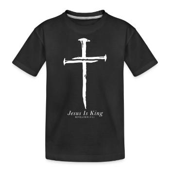 Jésus Croix Trois Clous Chrétien Vintage 1 Croix - T-shirt bio Premium Enfant - noir - Devant