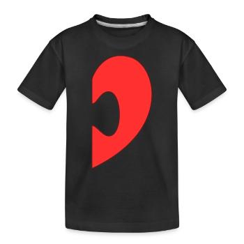 DuoHeart Puzzle - Kids' Premium Organic T-Shirt - black - Front