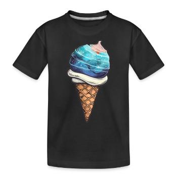 Planète de glace Mercure - T-shirt bio Premium Enfant - noir - Devant