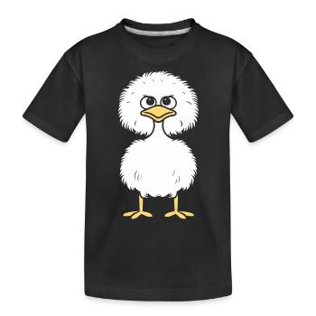 Strauß - Kinder Premium Bio T-Shirt - Schwarz - Vorne