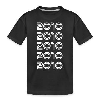 Year 2010 - Kids' Premium Organic T-Shirt - black - Front