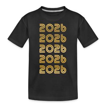 Gold 2026 - Kinder Premium Bio T-Shirt - Schwarz - Vorne