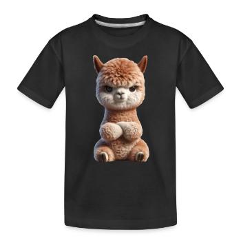 Alpaca grim 2 - Kids' Premium Organic T-Shirt - black - Front