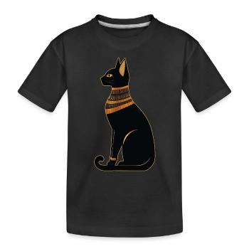 Egyptian Cat - Kids' Premium Organic T-Shirt - black - Front