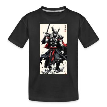 Samurai Thor - Kinder Premium Bio T-Shirt - Schwarz - Vorne