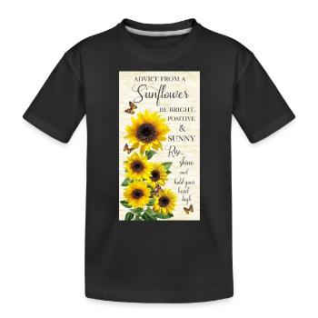 Trésors intemporels : conseils d’un tournesol - T-shirt bio Premium Enfant - noir - Devant