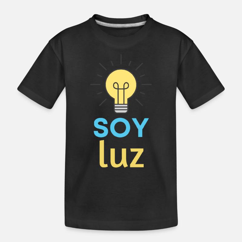ICH BIN LICHT - Kinder Premium Bio T-Shirt - Schwarz