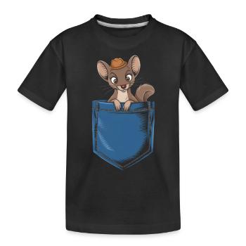Wiesel - Kinder Premium Bio T-Shirt - Schwarz - Vorne