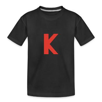 Puissant K : Rouge minimaliste - T-shirt bio Premium Enfant - noir - Devant