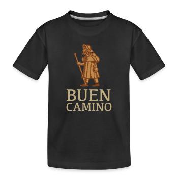 Pèlerin de Saint-Jacques-de-Compostelle Bon chemin - T-shirt bio Premium Enfant - noir - Devant