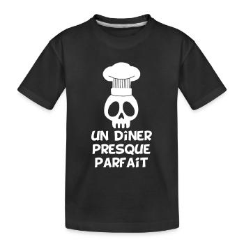 Un dîner presque parfait - T-shirt bio Premium Enfant - noir - Devant