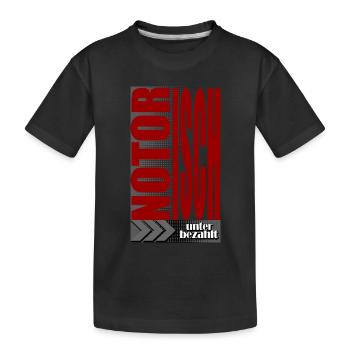 notorisch unterbezahlt Lohn Job Spruch - Kinder Premium Bio T-Shirt - Schwarz - Vorne