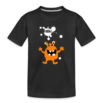 Monster Buh Zombie Comic Kreatur Kinder Halloween - Kinder Premium Bio T-Shirt - Schwarz - Vorne
