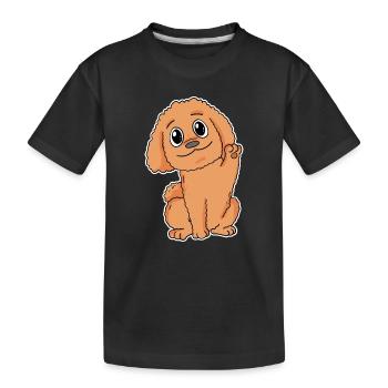 Caniche Chien Race Chien Chiens - T-shirt bio Premium Enfant - noir - Devant