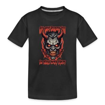 Demons to play with - Kids' Premium Organic T-Shirt - black - Front