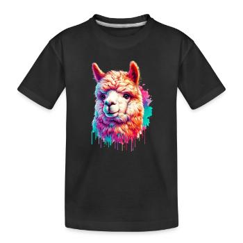 Alpaka - Kinder Premium Bio T-Shirt - Schwarz - Vorne