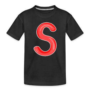 Lettre S Première lettre - T-shirt bio Premium Enfant - noir - Devant