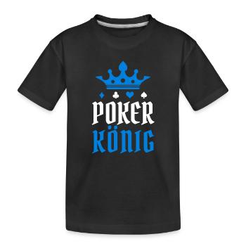 Jeu de cartes de joueur professionnel de jeu de casino Poker King - T-shirt bio Premium Enfant - noir - Devant