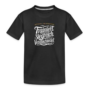 Ruhestand Trainer Danke Coach Abschied Geschenk - Kinder Premium Bio T-Shirt - Schwarz - Vorne