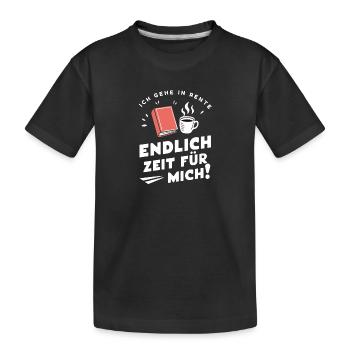Rente Zeit für mich! Ruhestand Rentner - Kinder Premium Bio T-Shirt - Schwarz - Vorne