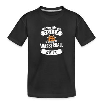 Danke Wasserball Tolle Zeit Team Erinnerung - Kinder Premium Bio T-Shirt - Schwarz - Vorne