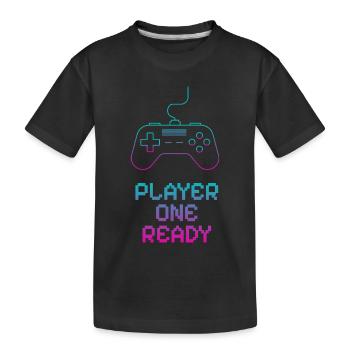 Neon Gaming Controller Design - Kinder Premium Bio T-Shirt - Schwarz - Vorne