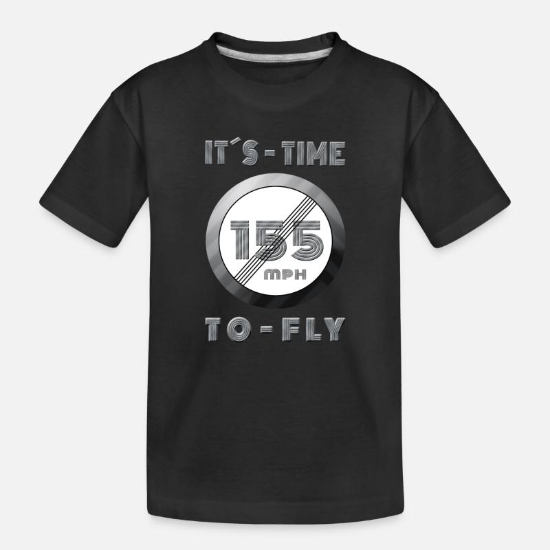 Temps de course 155 mph Design rétro - T-shirt bio Premium Enfant - noir