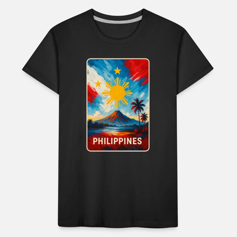 Conception des drapeaux des Philippines T-shirt bio Premium Enfant