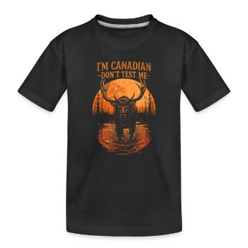 Chemise à l’orignal du Canada – Pride Canadian Saying Design - T-shirt bio Premium Enfant - noir - Devant