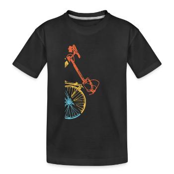 Vélo De Route Cycliste Cyclisme Super Vintage - T-shirt bio Premium Enfant - noir - Devant