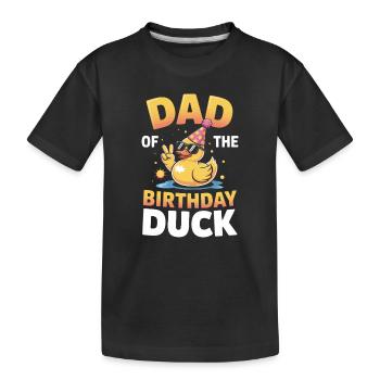 Vater der Geburtstagsente - Kinder Premium Bio T-Shirt - Schwarz - Vorne