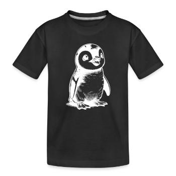 Bébé Pingouin Enfant Câlin Petit Enfant Mignon Câlin - T-shirt bio Premium Enfant - noir - Devant
