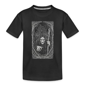 Baba Yaga Dunkle Slawische Hexenkunst - Kinder Premium Bio T-Shirt - Schwarz - Vorne