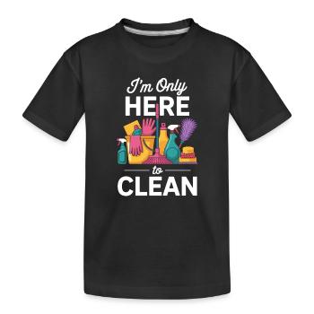 Cleaning Team Haushalt Humor Motiv - Kinder Premium Bio T-Shirt - Schwarz - Vorne