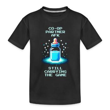 Co-Op Partner AFK | Dad wears anyway - Kids' Premium Organic T-Shirt - black - Front