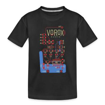 Audio Circuit Platinenkunst - Kinder Premium Bio T-Shirt - Schwarz - Vorne