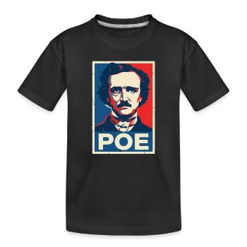 Affiche de portrait littéraire gothique - T-shirt bio Premium Enfant - noir - Devant