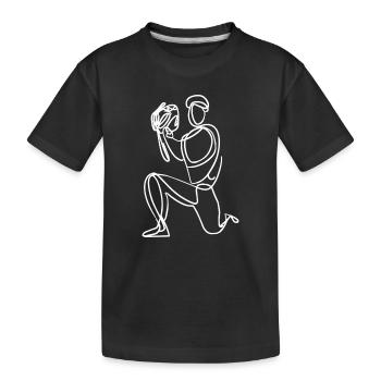 Baseball Skizze - Kinder Premium Bio T-Shirt - Schwarz - Vorne
