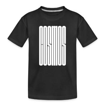 Conception audacieuse et verticale du logo Cosmos - T-shirt bio Premium Enfant - noir - Devant