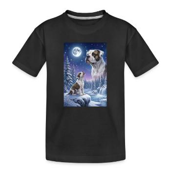 Hurlant à la Lune American Bulldog - T-shirt bio Premium Enfant - noir - Devant