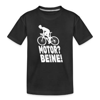 Des jambes au lieu du moteur - T-shirt bio Premium Enfant - noir - Devant
