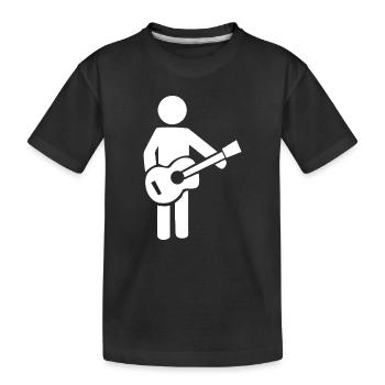 Guitariste Silhouette Music Design - T-shirt bio Premium Enfant - noir - Devant