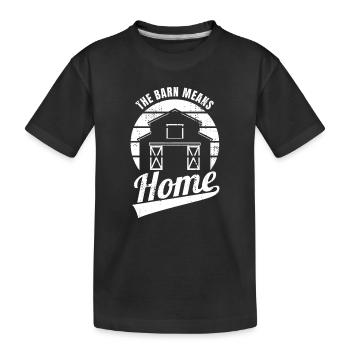 Grange signifie maison - T-shirt bio Premium Enfant - noir - Devant
