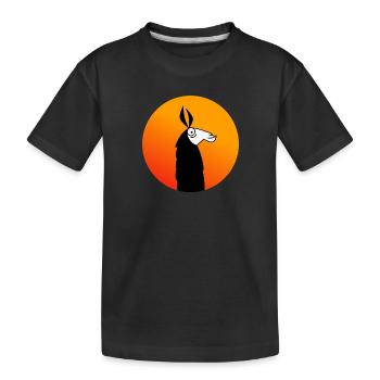 Funny flame - Kids' Premium Organic T-Shirt - black - Front