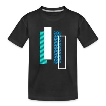 Buchstabe I i - Kinder Premium Bio T-Shirt - Schwarz - Vorne