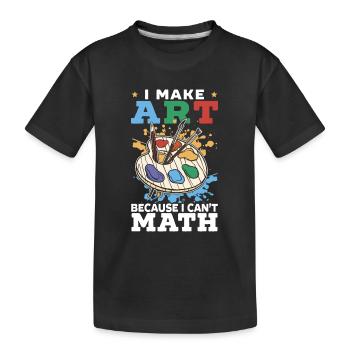 Étudiant en art Art artistique Art au pinceau - T-shirt bio Premium Enfant - noir - Devant