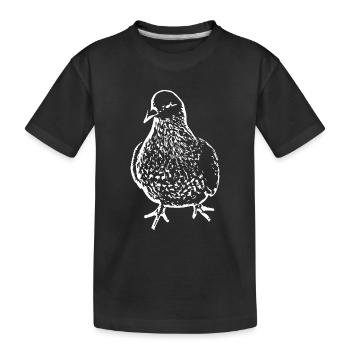 Vogel weiß - Kinder Premium Bio T-Shirt - Schwarz - Vorne
