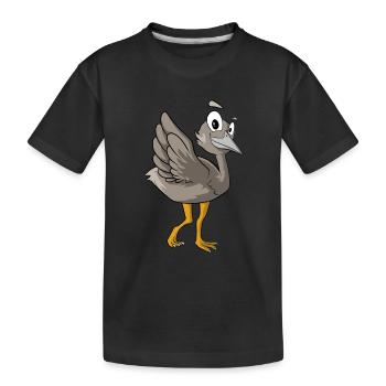 Niedlicher Emu Vogel - Kinder Premium Bio T-Shirt - Schwarz - Vorne